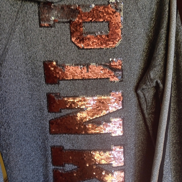 VS PINK NWOT Glittery all over bling ✨️ stunning 😍 hoodie. M - Picture 2 of 8